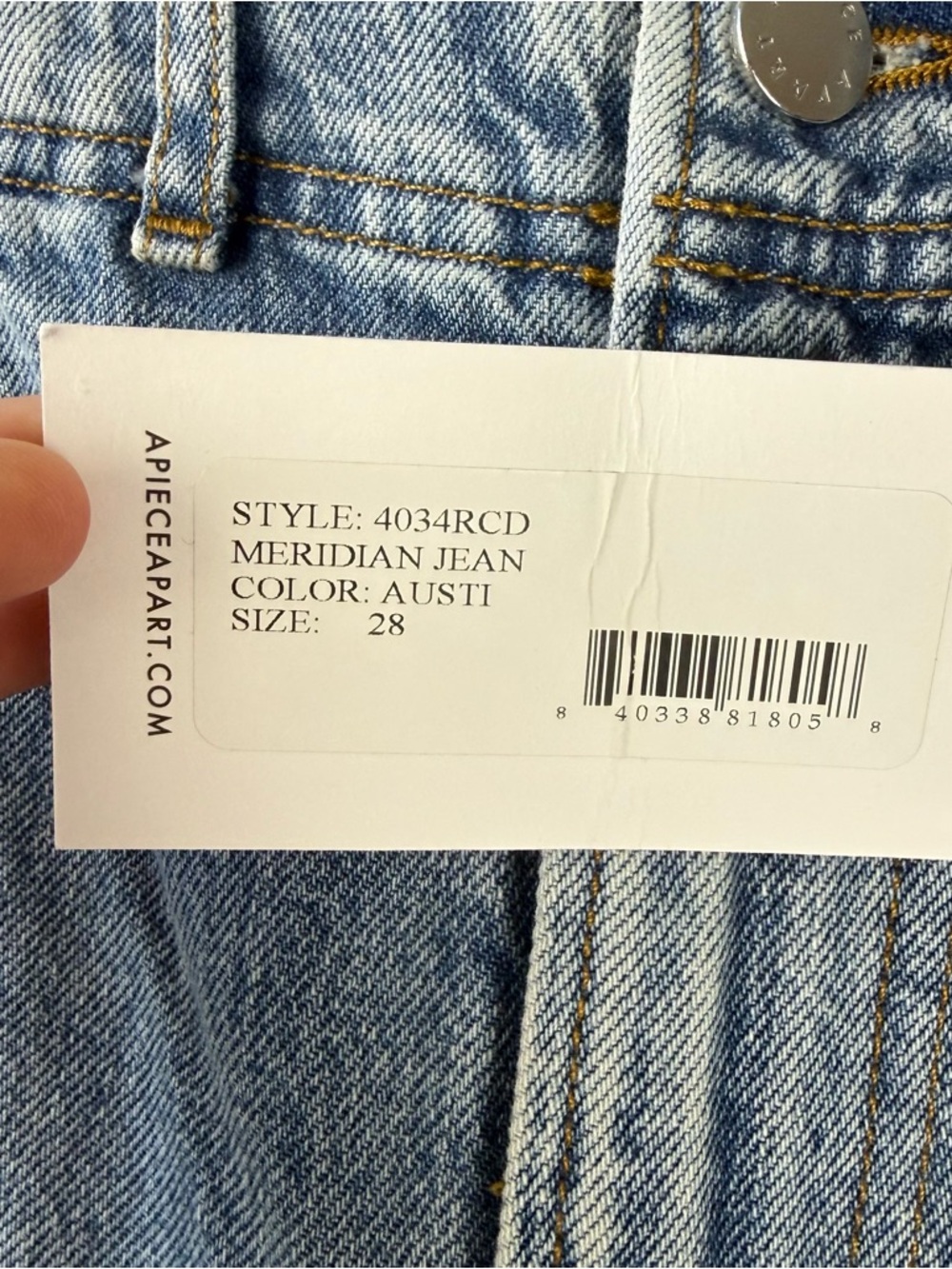 NWT Apiece Apart Meridians Jeans in Austin Wash Barrel Balloon Baggie - Picture 6 of 8